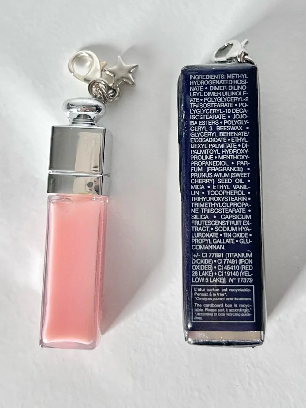 Dior Addict Lip Maximizer Plumping Gloss Mini  Keyfob Bag Charm Dustbag
